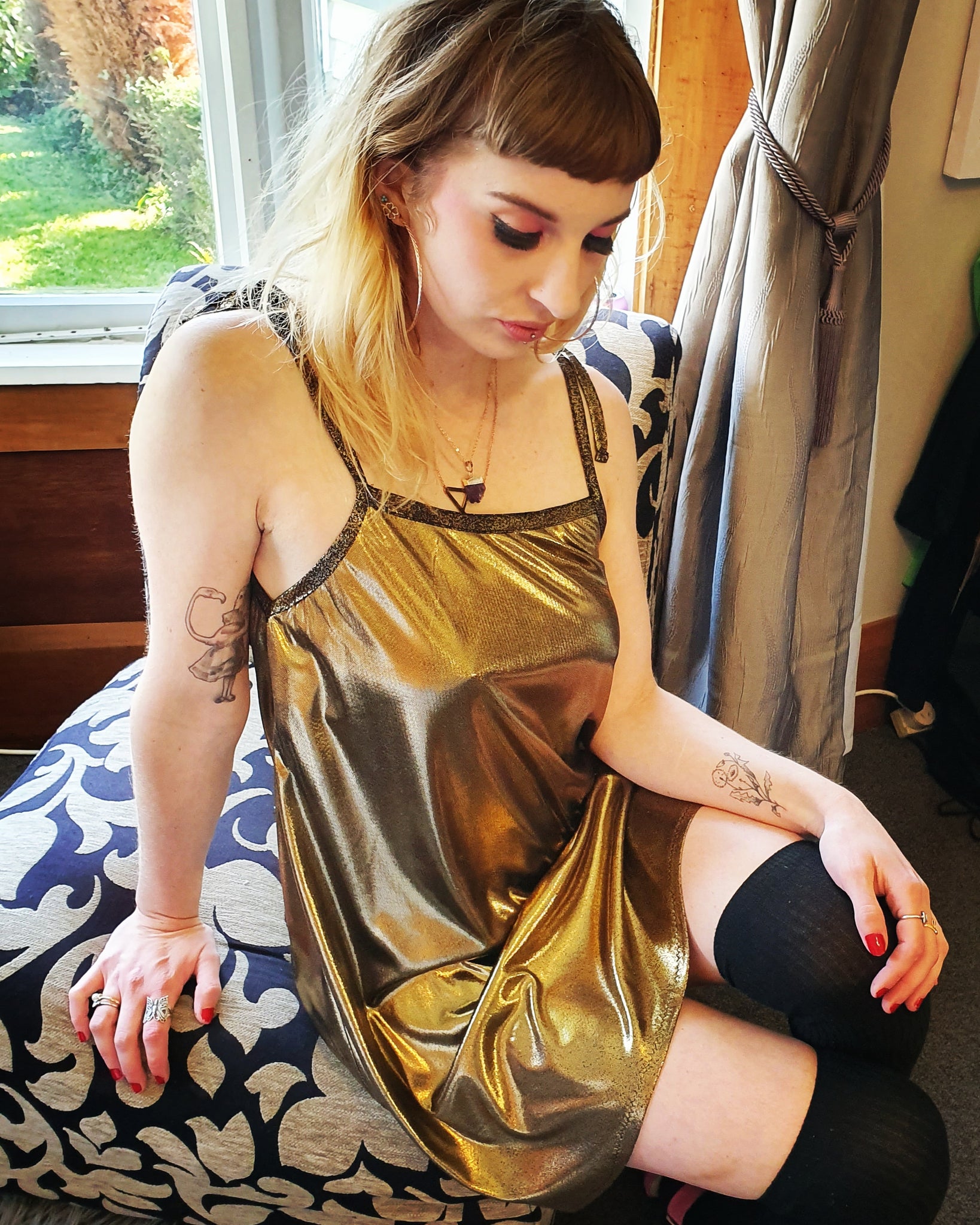 Golden Gal Slip Dress